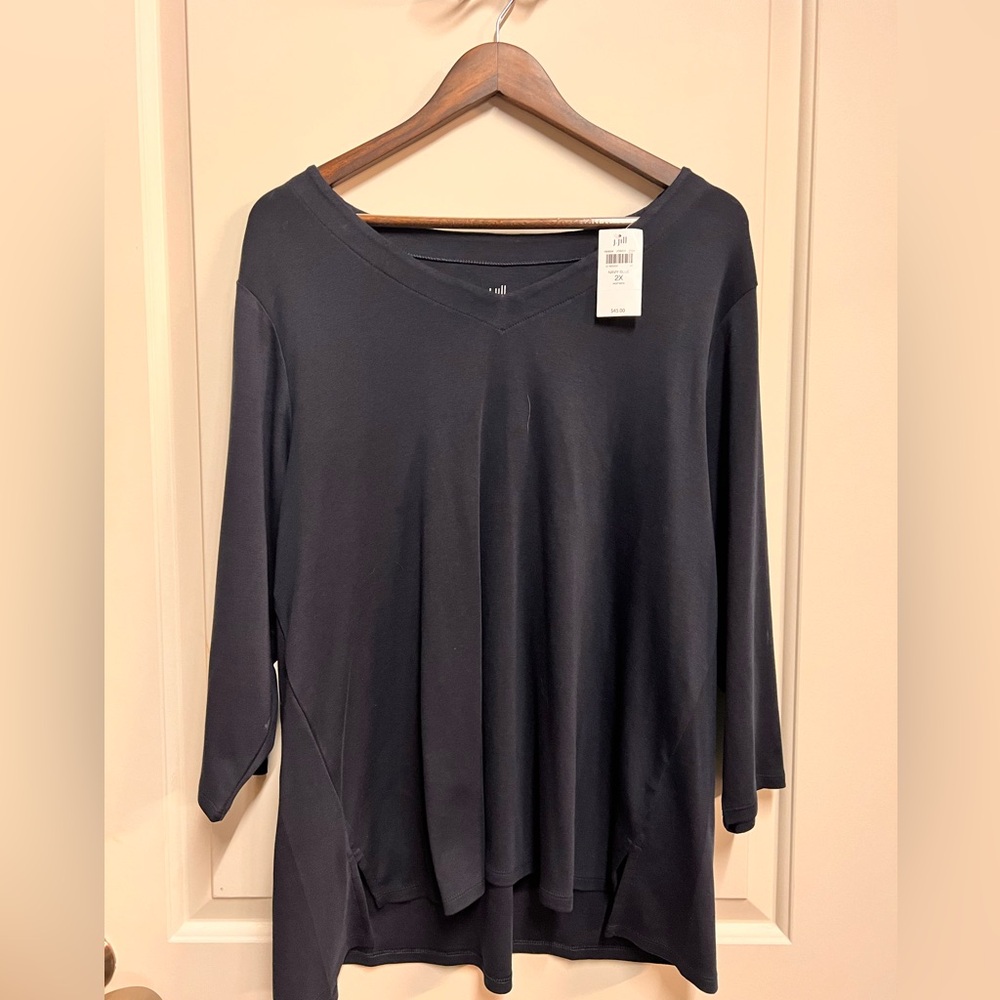 J Jill 3/4 length knit shirt - Picture 2 of 3